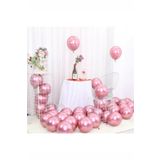 Krom Balon 12" Inç Pembe Renk 10 Adet