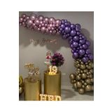 Krom Balon Balon Zincir Pembe Mor Gold 50 Adet