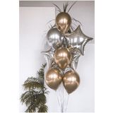 Krom Balon Yıldızlı Balon Seti