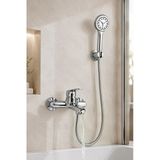 Krom Banyo Bataryası Duş Seti Mafsallı El Duşu Sıcak Soğuk Mix Musluk Ve Duş Başlığı Set