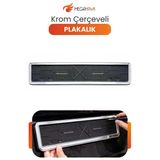 Krom Çerçeveli Plakalık Universal Araç Plaka Çerçevesi Dayanıklı Şık Tasarım 2 Adet