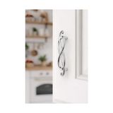 Krom Dekoratif Kulp 96 mm – Modern & Şık Mobilya Kulpu (5’li Paket) | 566/096/01 - 1BW-Beyaz - Ahşap
