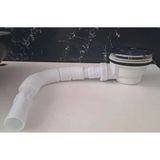 Krom Duş Trobleni 120 Lik Taslı Körüklü Ø 32 Lik Çıkışlı ( Aset)