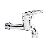 Krom Duvardan Tekli Mix Musluk Aç Kapa Lavabo Wc Tuvalet Bahçe Musluğu - standart