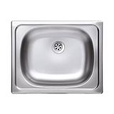 Krom Evye N-205 40 x 50 Tek Gözlü Ankastre Mutfak Evyesi Sağ
