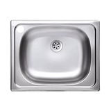 Krom Evye N-205 40X50 Tek Gözlü Ankastre Mutfak Evyesi Sol