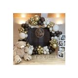 Krom Gold Çikolata Kahve ve Beyaz Balon Balon seti 70 Adet+5 mt balon zinciri