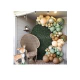 Krom Gold Küf Yeşili Karamel ve Ten Rengi Balon Zinciri 100 Adet+5 mt balon zinciri