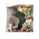 Krom Gold Küf Yeşili Karamel ve Ten Rengi Balon Zinciri 50 Adet+5 mt balon zinciri
