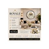 Krom Ivory Royale 70 x 70 cm Çarklı Duvar Saati