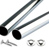 KROM KAPLAMA 0-60 CMDolap İçi Askı Borusu - Askılık Boru + 2 ADET FLANŞ