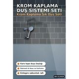 Krom Kaplama 25 Mm Duş Sistemi Seti - Ayarlanabilir Tepe Ve El Duşu, Sabunluk Hediyeli Bx-313429