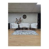 Krom Kaplama Sivriltme Ayak Krem Döşeme Papatya Çay Seti Koltuk Takımı , Balkon, Salon, Ofis, Cafe Koltuk Takımı
