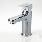 Krom Lavabo Bataryası Paslanmaz Gövde Tek Kollu Sıcak Soğuk Su Ayarlı Şık Modern Musluk - Ahşap