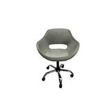 Krom Metal Ayaklı Ofis Çocuk Odası Çalışma Sandalyesi (Ayarlanabilir) AÇIK GRİ