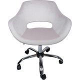 Krom Metal Ayaklı | Ofis, Çocuk Odası, Çalışma Sandalyesi (Ayarlanabilir) Baby Face Kumaş Monaco - Bej