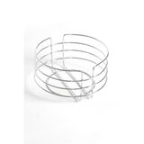 Krom Metal Kare Ekmeklik Sunum Sepeti - Tezgah Üstü Mutfak Organizeri, Meyve ve Poğaça Servis Kasası, Modern Tel Sepet, 20.5x10 cm