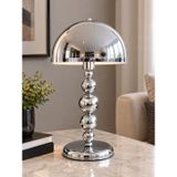 Krom Metal Top Desenli Abajur Masa Lambası Oturma Odası & Yatak Odası & Salon Aydınlatma