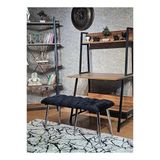 Krom Metal Yeşil Oturaklı Sivriltme Ayaklı Babyface Puf & Bench & Oturak Siyah Renk 100 X 40 Boyut/Ebat