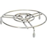 Krom Metal Yuvarlak Tencere Çaydanlık Altlığı Nihale 19CM - Gümüş