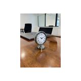 Krom Motifli Metal Masa Saati 25X20 Cm