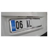 Krom Oto Plakalık 2 Adet Takım Oto Paslanmaz Plaka Çerçvesi Pvc 385512317
