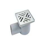 Krom Paslanmaz Yer Suzgeci 50Mm Yan Cikisli 10X10