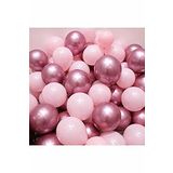 Krom Pembe Ve Makaron (Pastel) Pembe Renk Balon 10 ADET