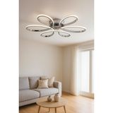 Krom Renk Modern Tasarım Yatak Odası - Salon - Mutfak Gün Işığı ve Beyaz LED Avize - 4