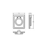 Krom Renkli 74 mm Sallantılı Kulp - 1BW-Beyaz - Ahşap
