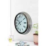 Krom Roma Rakamlı 40 Cm Metal Modern Duvar Saati PL-4054K