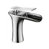 Krom Şelale Akışlı Lavabo Bataryası - Özel Seri (Kısa)