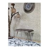 Krom Sivriltme Ayaklı 60 Cm Puf Bench - Puf - Bench - Oturak - Mutfak Oturağı - Antre Oturağı Kahverengi Renk 60 X 40 Boyut/Ebat