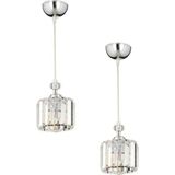 Krom ve Kristal Detaylı Modern Yatak Odası ve Salon Avize Seti, Şıklık ve Zarafet Sağlar - Ahşap - Bej - Seçenek 1