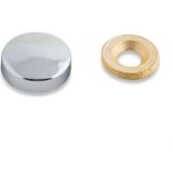 Krom Vida Kapama Vida Deliği Kapatma Tapası 15 mm (10 Adet) - Mobilya Hırdavatı
