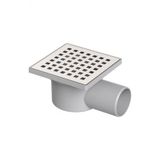 Krom Yer Sifonu Yer Süzgeci10x10x50 Yandan Çıkışlı