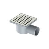 Krom Yer Süzgeci Banyo Gider Borusu 50 Yandan Çıkışlı 10*10