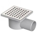 Krom Yer Suzgecı Klapelı 10 X 10 Cm Ø 50 Plastık Cerceve Yandan Cıkıs Yer Sıfonu ( Beyco)