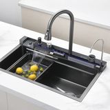 Krome Teknolojik Akıllı Eviye Seti Kombine Ultimate Nano Siyah KRM1020-BL - Antrasit