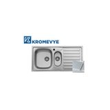 Kromevye Classıc EC-336-D Sağ 50X100 Desenli Paslanmaz Çelik Mutfak Evyesi
