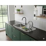 Kromevye EC-150-D PASLANMAZ ÇELİK MUTFAK EVYESİ - DESENLİ 48x73 - SEPET HEDİYE