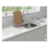 Kromevye EC-161 PASLANMAZ ÇELİK MUTFAK EVYESİ 49X78-0,60 - ŞEF TAHTASI VE SEPET HEDİYE