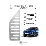 KromGaraj PEUGEOT 2008 2014 ÜZERİ Ayak Dinlendirme Pedalı Krom Ayak Dayama Pedalı