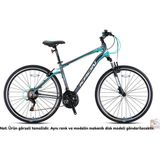 Kron 2022 Kron Tx 75 28'' 21 Vites Mekanik Disk Trekking Bisiklet Siyah - Füme - Turkuaz 18'' - Renkli