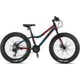 Kron FXC 500 Fat Bike Mekanik Disk 20 Jant Profesyonel Siyah Kırmızı Dağ Bisikleti