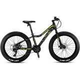 Kron FXC 500 Fat Bike Mekanik Disk 24 Jant Profesyonel Siyah Sarı Dağ Bisikleti