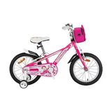 Kron Hydra 16'' Vitessiz Çocuk Bisikleti Kız Çocuklar İçin Pembe Renkli Jant - Pembe - Beyaz