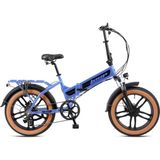 Kron Loop Dıscovery Katlanır 20 inç Dağ Bisikleti 7 Vites Mavi/Füme Güçlü Motor ve Kolay Taşıma