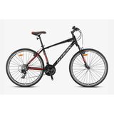KRON TEX 75 28 JANT 21 VİTES V FREN ŞEHİR BİSİKLETİ 17" SİYAH-GRİ/KIRMIZI