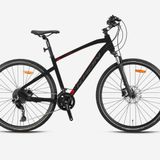 Kron TX 500 28 Jant Hidrolik Disk Fren 20 Vites "CUES" 18" Alüminyum Şehir Bisikleti MAT Siyah Füme/KIRMIZI